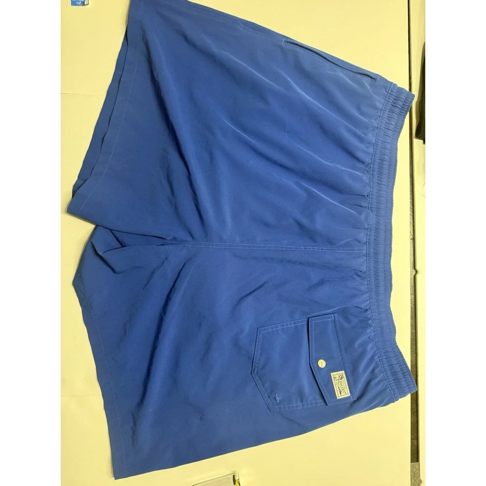 Polo Ralph Lauren Men's Swim Shorts Blue/Yellow Size 4XB Pony Swimwear Trunks‎